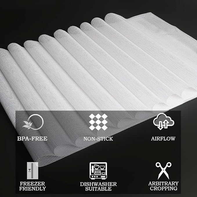 Mesh Dehydrator Sheets for COSORI - by Kispog- 10pcs/stes Silicone Drying Sheets 12x13 inch Compatible with Magic Mill Ivation Chefman ChefWave