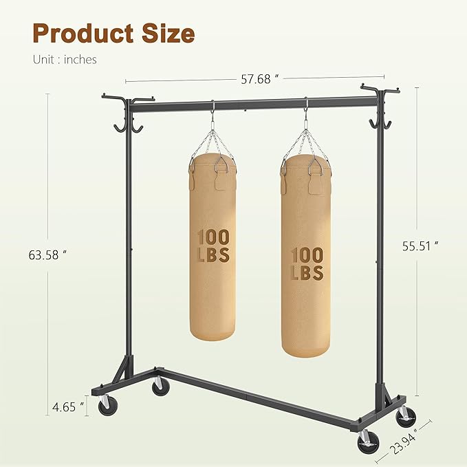 Hoctieon Z Clothes Rack with Cover, Metal Heavy Duty Clothing Rack, Rolling Garment Rack with Wheels, with Dustproof Cover Waterproof Protector, with 2 Durable Zippers, for Hanging Clothes, Black