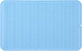 Silicone Dish Drying Mat for Multiple Usage,Easy clean,Eco-friendly,Heat-resistant Silicone Mat for Kitchen Counter or Sink,Refrigerator or Drawer Liner Light Blue 4XL 32 inches x 18 inches