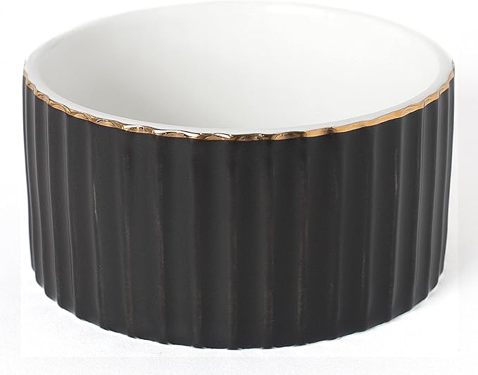 Paper Clip Holder for Desk Ceramic Paperclip Holders, Office Desktop Paperclips Binders Dispenser Organizer, Black