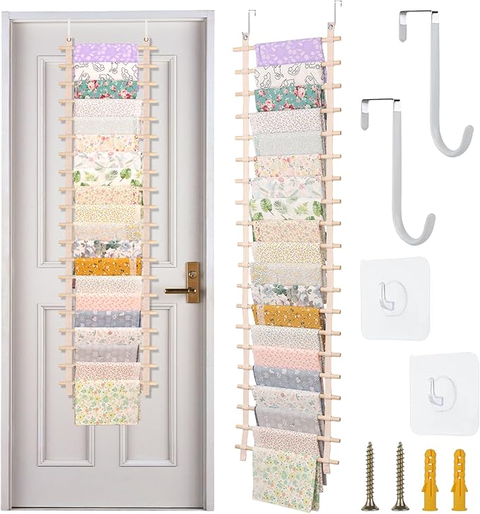 sewing fabric storage: 67 Inch fabric organizer and sewing fabrics organizer room hanging organization for Door & wall Craft Closet Boards Stash Store Yarn quilting Pattern Notions Supplies
