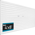 Braki PVC Slat Wall Paneling 4x8 ft, Garage Organizer Storage System, White Slatwall Panels for Garage Organization Product, Heavy Duty Wall Mounted Tool Storage for Home