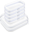 Sanwuta 6 Pcs Clear Hard Zipper Case Hard Plastic Zipper Pouches Transparent Makeup Bag Pencil Pouches for Travel Snacks Christmas Trinket Storage Organizer Box(Clear,Two Sizes)
