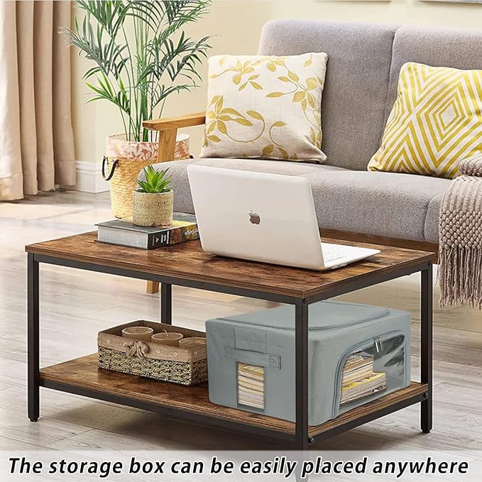 UUBEMM Clothes Storage Bins with Foldable Sturdy Frame,Stackable Storage Box for Closet Shelf Organizers for Seasonal Clothing,Blankets,Towel Bed Sheets,Toys Gift Others (Small -22L x3PACK, Grey)
