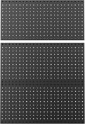 WALMANN Metal Pegboard Panels for Wall Garage Tools Storage Pegboard for Garage, Workbench, Modular Peg Board Tool Organizer Board (Black 12"*24", Pack of 3)