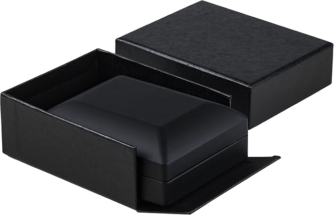 Allure - Bulk Case Of 12 - Luxury Pendant Box With LED Light, Square Shaped Elegant Diamond Pendant Case, For Unique Proposal Or Wedding, Small, Black Velvet Interior Jewelry Display Gift Box.