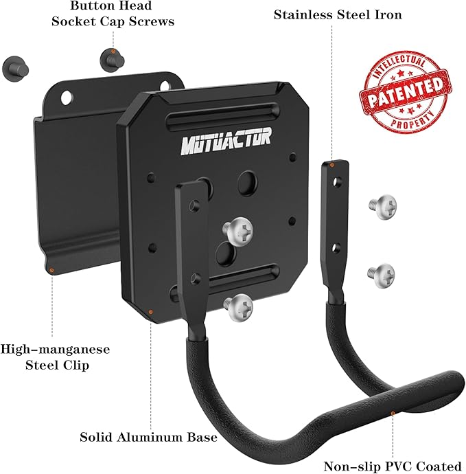 MUTUACTOR Hammer Holder Belt Clip,Non-Slip Tough Tool Clip Drill Holder for Tool Belt,Quickly Access Tool Belt Clip Hammer Holster for Power Drill Drivers Heavy Duty Hatchet Hammers Mallets (1 Set)