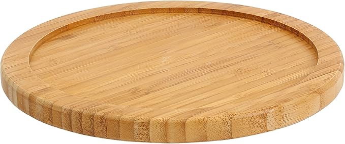 YBM HOME Pack of 6 Bamboo Lazy Susan Single Turntable (10")