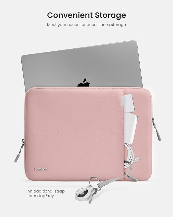 tomtoc 360° Protective Laptop Sleeve for 14-inch MacBook Pro M5/M4/M3/M2/M1 Pro/Max A3434 A3112 A3401 A3185 A2992 A2918 2025-2021, Water-Resistant Case Bag with Accessory Pocket for 13.8Surface Laptop