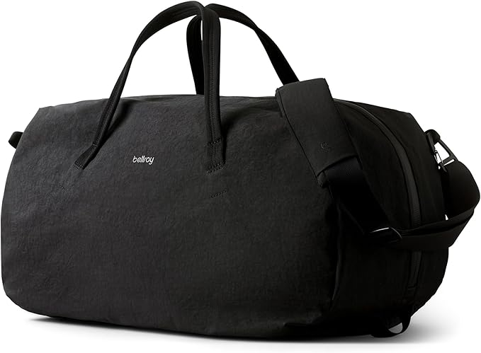 Bellroy Venture Ready Duffel 55L (large-format travel bag with streamlined organization and rugged materials) - Black