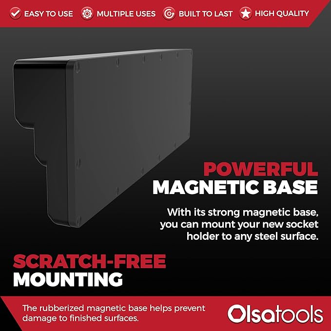 Magnetic Socket Holder in 3 Rows by Olsa Tools