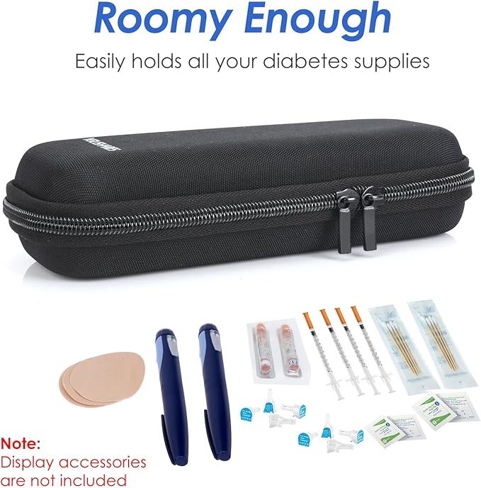 YOUSHARES Insulin Cooler Travel Case TSA Approved - Portable Medication Cooler for Travel and Daily Life, Diabetic Travel Case with 2 Ice Packs