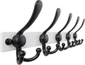 Dseap Coat Rack Wall Mount 2.0 Pro: Heavy Duty 300% Thicker, 16" Stud Mount, Stainless Steel Wall Coat Hooks Hanger for Clothes Jackets Hats Entryway Closet, MaxStrong Series, White & Black