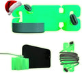 GlowBrick Stocking Stuffers for Adults Cord Management Weighted Cord Holder Cable Wrap Phone Stand - Glow-in-The-Dark Gadget Organizer for Nightstand. Gift for Men, Silicone. Glowing Yellow
