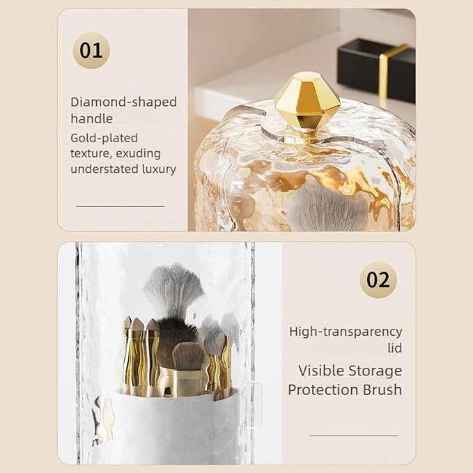 Rotating Makeup Organizer, 360-Degree Clear Cosmetic Case With Adjustable Shelves, Large Capacity For Bathroom Countertop & Vanity