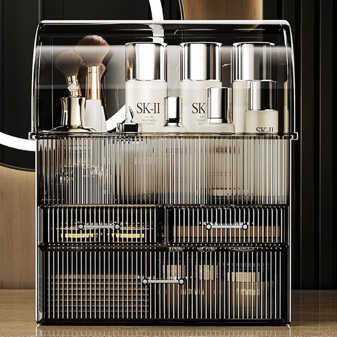 MOOCHI Professional Large Cosmetic Makeup Organizer Bathroom Storage Display Case with Drawers