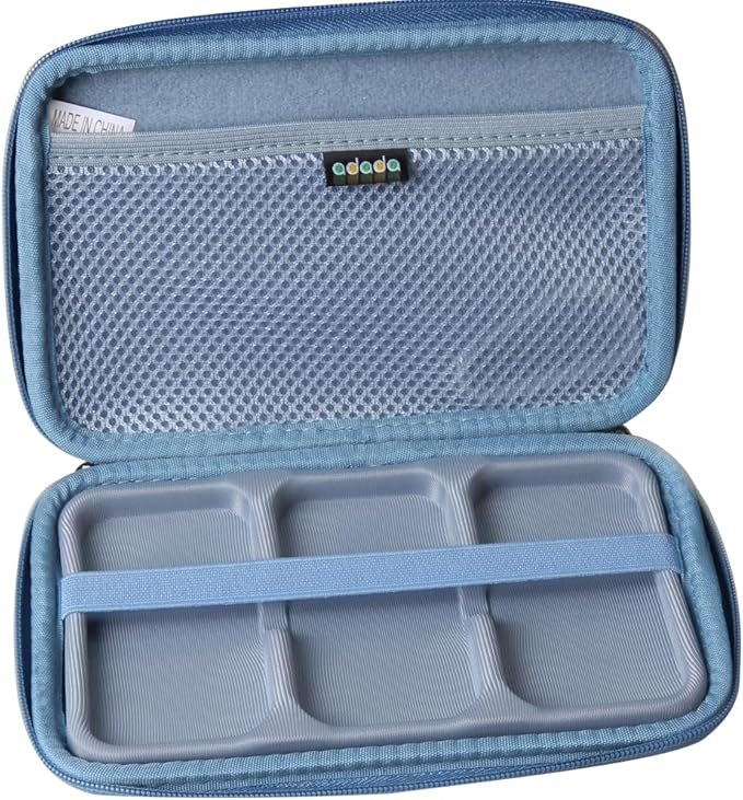 Adada Hard Case for SanDisk 500GB / 250GB / 1TB / 2TB Extreme Portable SSD (Sky Blue, Case for 3 Hard Drives)