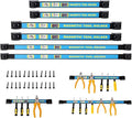 6-Pack Heavy Duty Magnetic Tool Bar Set – 2×12", 2×18", 2×24" Magnetic Tool Holder Strips with Mounting Screws, Expandable Magnetic Organizer Rack for Workshop, Garage, or Workbench