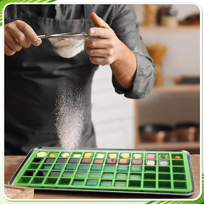 2 Pcs Silicone Food Molds for Harvest Right Freeze Dryer Harvest Right Medium Square Trays Dividers Food Mold for Fruit Vegetable Cake Freeze Drying Accessories (Medium)