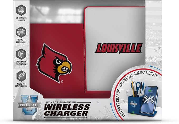 SOAR NCAA Unisex Cell Phone Wireless Charging Stand and Desktop Organizer