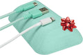 Smartish® Magnetic Cord Holder - Bigger Cable Wrangler Stocking Stuffer Organizer with Magnet Clips for Charger Management on Desktop, Nightstand - Holds 6+ Cables - Teal Me More