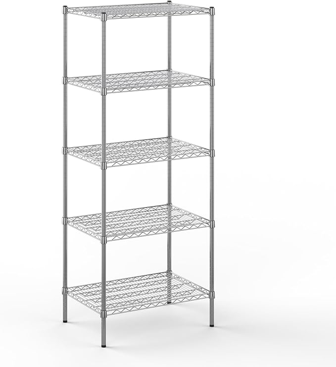 21" Deep x 30" Wide x 74" Height Wire Shelving Kit | 5-Tier | NSF Commercial Storage Rack Unit
