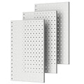 Pegboard Smith Metal Pegboard Panels, 16" x 12" Heavy-Duty Steel Wall Peg Boards for Garage Tool Storage, Pegboard Organizer System (Pack of 3, Gray)