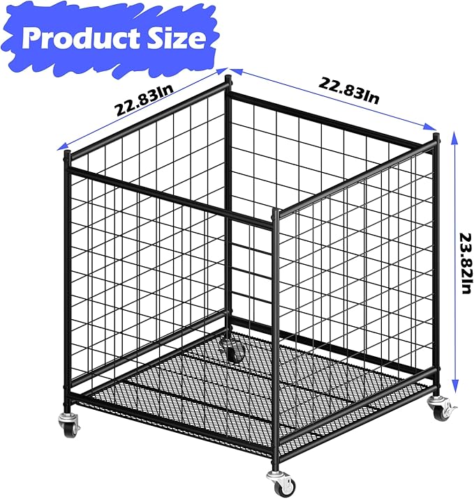 Ball Storage - Basketball Cart With Wheels Garage Volleyball Storage Sport Equipment Holder Organizer For Indoor Outdoor,Metal Storage Rack For Playgroup,Gym And School