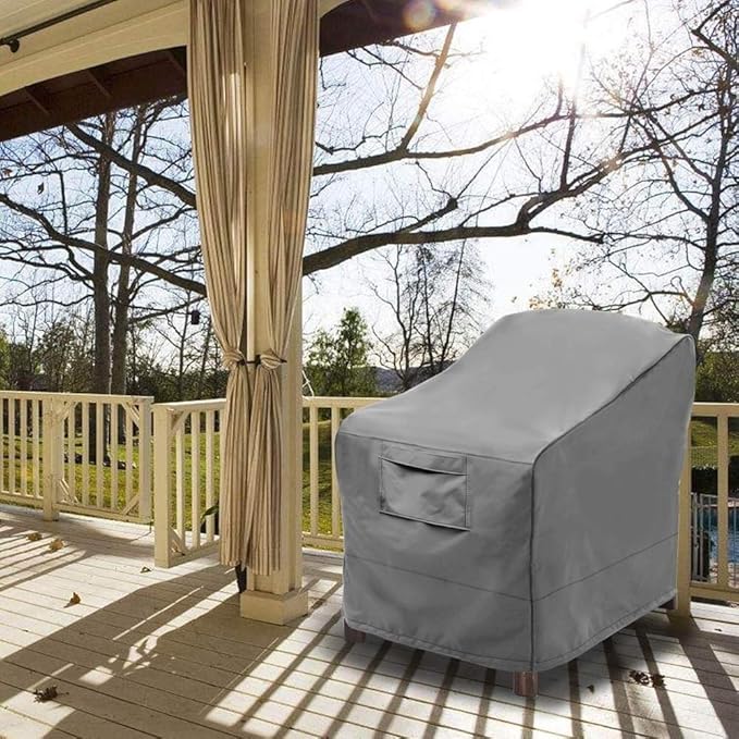 Vailge Patio Chair Covers, Lounge Deep Seat Cover, Heavy Duty and Waterproof Outdoor Lawn Patio Furniture Covers (4 Pack - Small, Grey)