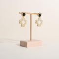 GemeShou earrings T display stands for selling, small earring holder jewelry stand with 4 holes on bar, wood earring hanger for boutique display【Beech】