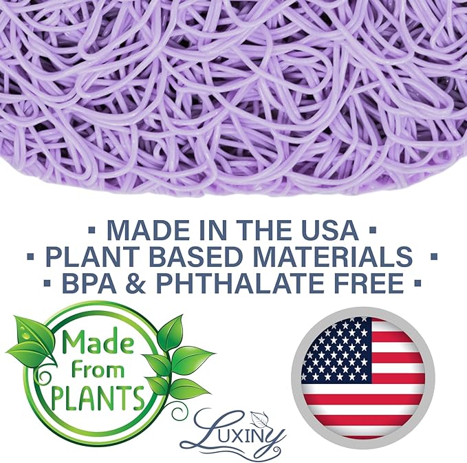 Soap Savers for bar soap, American Made by Luxiny, Lifts Soap in Soap Dishes & Shower Soap Holders -Handmade Soap Lasts Longer -Made from Plant Based Material (Lavender Lilac Purple)