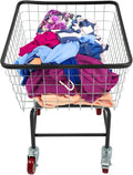 2.5 Bushel Wire Laundry Cart Commercial Laundry Basket Cart Rolling Laundry Basket with Wheels Heavy Duty Large Steel Baskets for Clothes Storage Organization