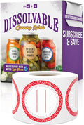 Canning Labels Dissolvable Stickers for Mason Jars and More (2" Round 200/roll) Canning Supplies Washes Off in Seconds Like Magic - Jar Labels Homemade Jam, Jelly, and More (Amaranth Red)