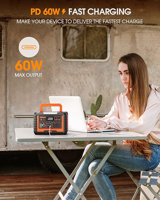 EBL Portable Power Station 1000W, Camping Solar Generator 270000mAh with 110V AC Outlet, PD 60W Fast Charging For Home Camping Emergency Backup