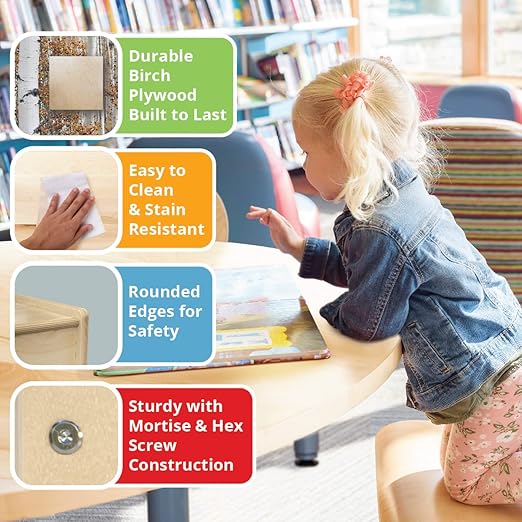 Contender 20 Cubby Storage Shelf made of Birch Wood [Comes Fully Assembled], for Classrooms and Homes, Toy Organizer, Stationary Organizer, Natural Finish