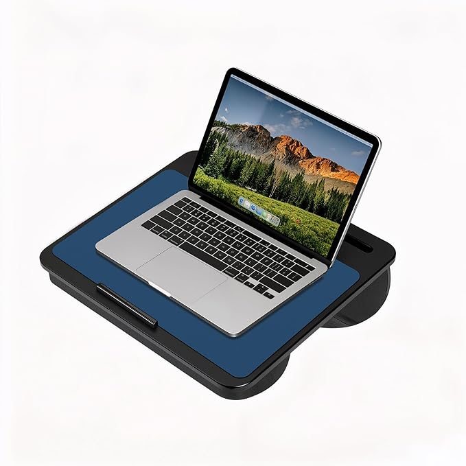 Jotsome Leather Desk Pad Mat, Non-Slip Desk Blotter Pad - Desk Protector for Office, Home, Lap Desk, Laptop, and Desktop, Gift for The Holidays or Christmas (Midnight Blue, 17" x 12")