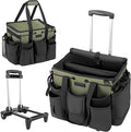 Large Cleaning Caddy for Cleaning Supplies Organizer, Rolling Cleaning Caddy Bags with Wheels for Housekeepers, Cleaning Carts on Wheels for Home Car Office Picnic