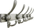 Dseap Coat Rack Wall Mount 2.0 Pro: Heavy Duty 300% Thicker, 16" Stud Mount, Stainless Steel Wall Coat Hooks Hanger for Clothes Jackets Hats Entryway Closet, MaxStrong Series, Grey