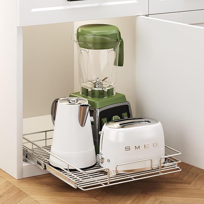 Pull Out Cabinet Organizer 16½" W x 21½" D, Heavy Duty Cabinet Pull Out Shelves, Slide Out Drawers Organization for Kitchen Cabinets Bathroom