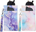Double Eyeglass Case Soft Dual Glasses Case for Women Men Travel Squeeze Top Sunglasses Cases Eyeglasses Pouch