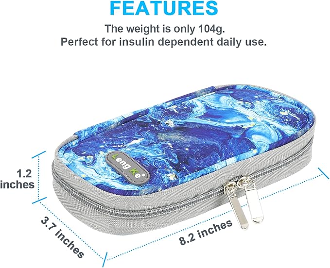 YOUSHARES Insulin Cooler Travel Case - Portable Refrigerated Medicine Case for Insulin Pen, Medication and Diabetic Supplies with 2 TSA Approved Ice Pack