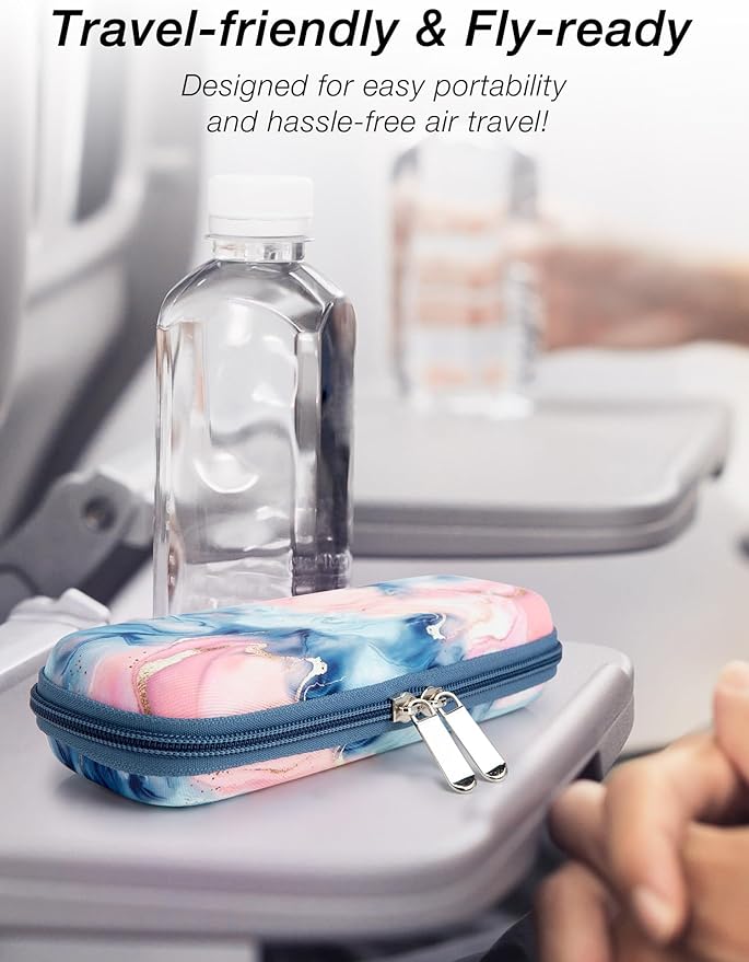 Leng Ke Upgraded Insulin Travel Case - EVA Diabetes Cooler TSA Approved With 2 Ice Packs, Portable Medicine Cooler for Insulin Pen (Pink)