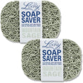 Soap Savers for Bar & Shampoo Holder, American Made by Luxiny, Lifts in Dishes Shower Holders –Bars Lasts Longer- of Eco-Friendly Bioplastics (Sage 2 Pack), Mountain Sage - 2 Pack (12345)
