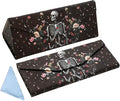 Foldable Glasses Case, Magnetic PU Leahter Sunglasses Case, Cute Hard Shell Folding Eyeglass Cases for Women Kids