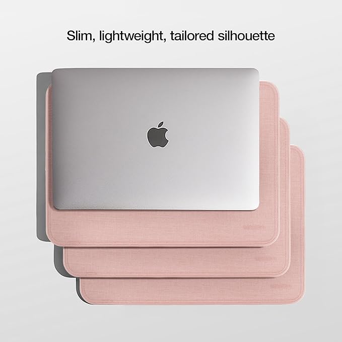 Incase ICON Sleeve with Woolenex - MacBook Air 13 inch Case - 2025, 2024, 2023, 2022, M4, M3, M2 - Fitted MacBook Case, Laptop Sleeve, Hard Cover, Durable, Lightweight - Blush Pink