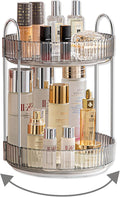 360 Rotating Makeup Organizer for Vanity,Bathroom Countertop Organizer,Spinning Perfume Organizer&Vanity Organizer(Grey-2 Tier)