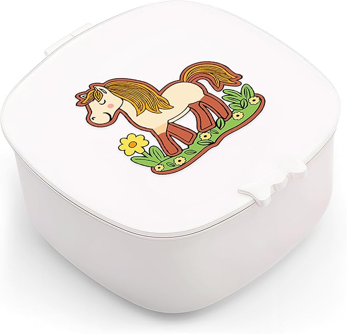 Small Hair Accessories Organizer Box For Girls Kids Teens Women, Hair clips/Ties/bands/pins/barrettes/scrunchies Organizer and Storage! (Horse)