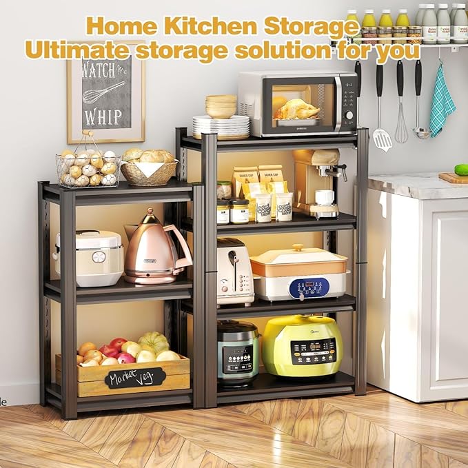Garage Storage Shelves,5 Tier Shelving Unit, 40 inch Wide, 18” Deep, 78” Tall Organizer Metal Shelf for Basement/Laundry/Pantry Heavy Duty, Adjustable,Easy to Install (4Tier-39"WX18"DX63"H)