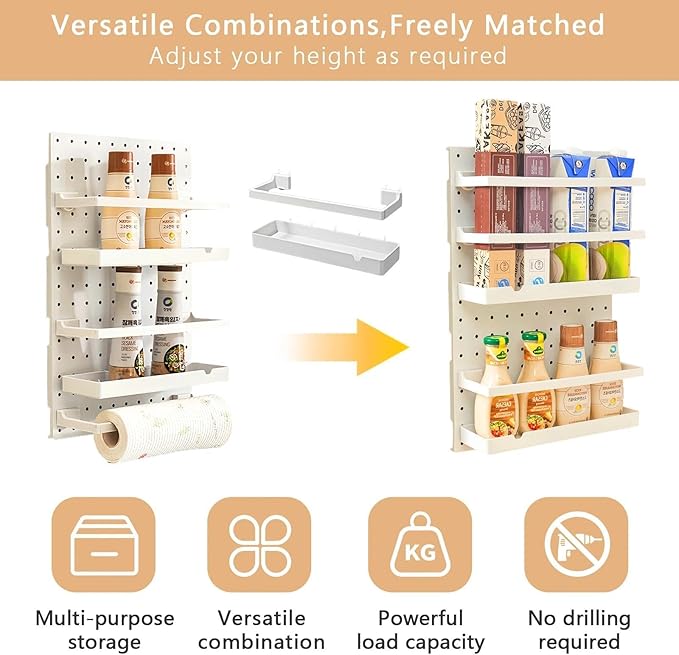 20x13x4.7-Inch Inside Cabinet Door Organizer,Adhesive Shelf,No Drilling Cabinet Door Storage,Organizer Caddy for Kitchen,Bathroom Cabinets,Space Saving Hold,Style1