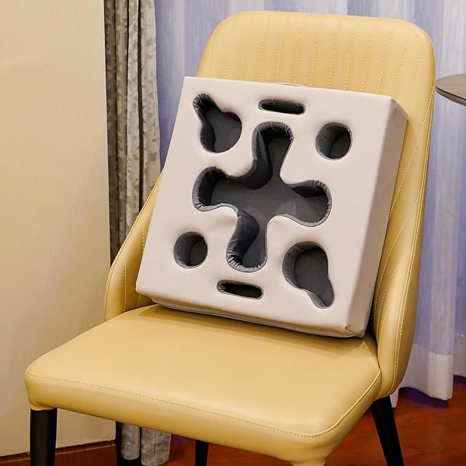 Couch Cup Holder Pillow-Sofa Cup Holder for Bed, Rv, Tv, Car, Man Cave, Backseat | Remote, Drinks, Snacks Tray Organizer Caddy Cupholder (Square-PU Grey)